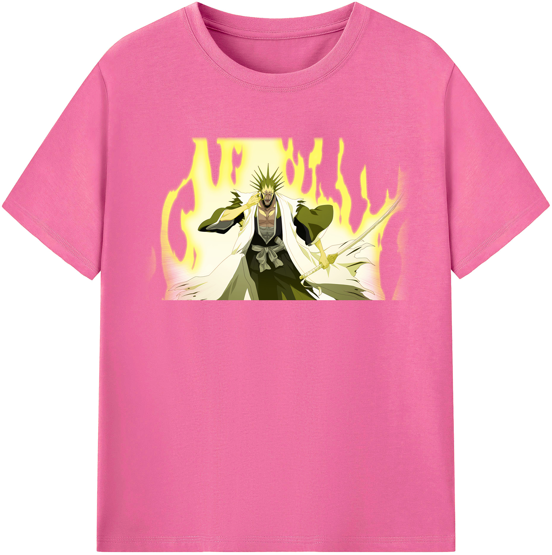 （画像用） ブリーチ ざらき けんぱち BLEACH Zaraki Kenpachi レディースカジュアルプリントTシャツ（綿100％）